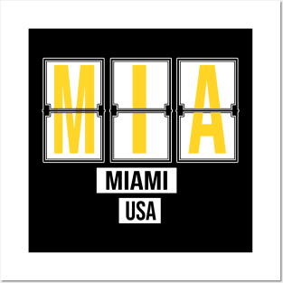 MIA - Miami Airport Code Souvenir or Gift Shirt Posters and Art